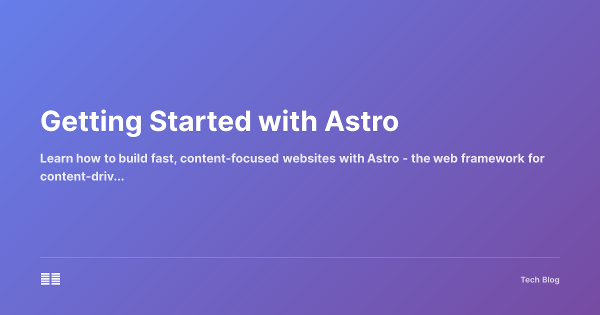Getting Started with Astro