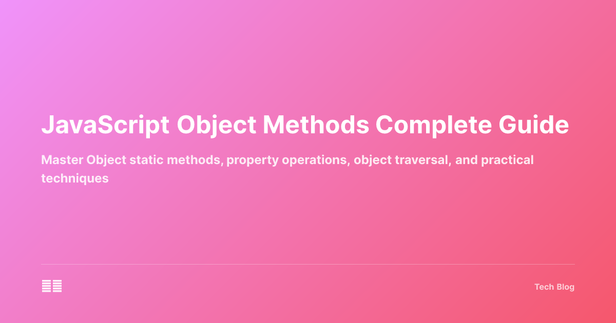 JavaScript Object Methods Complete Guide