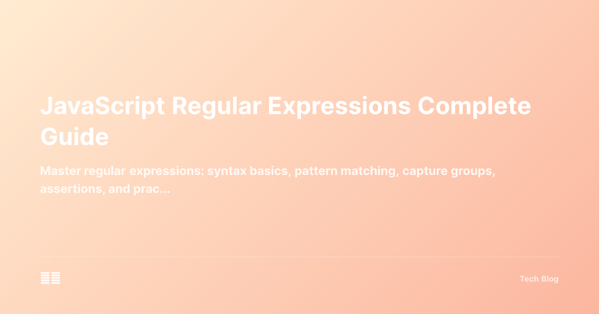 JavaScript Regular Expressions Complete Guide