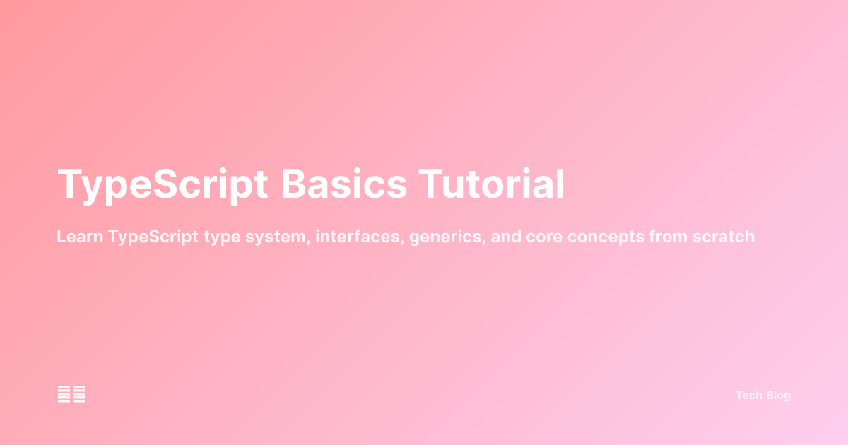 TypeScript Basics Tutorial
